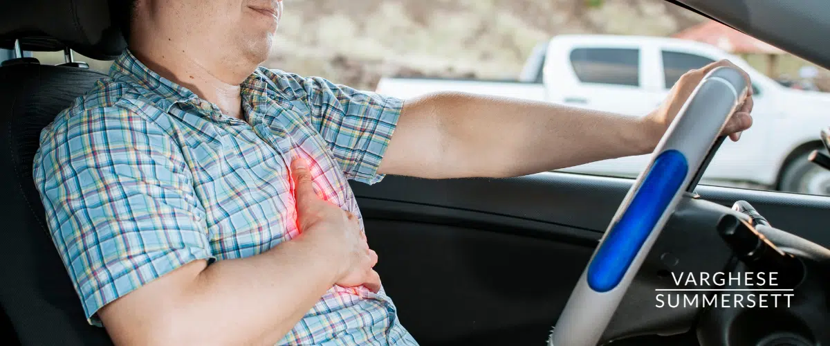 Chest pain from Car Seat Belt