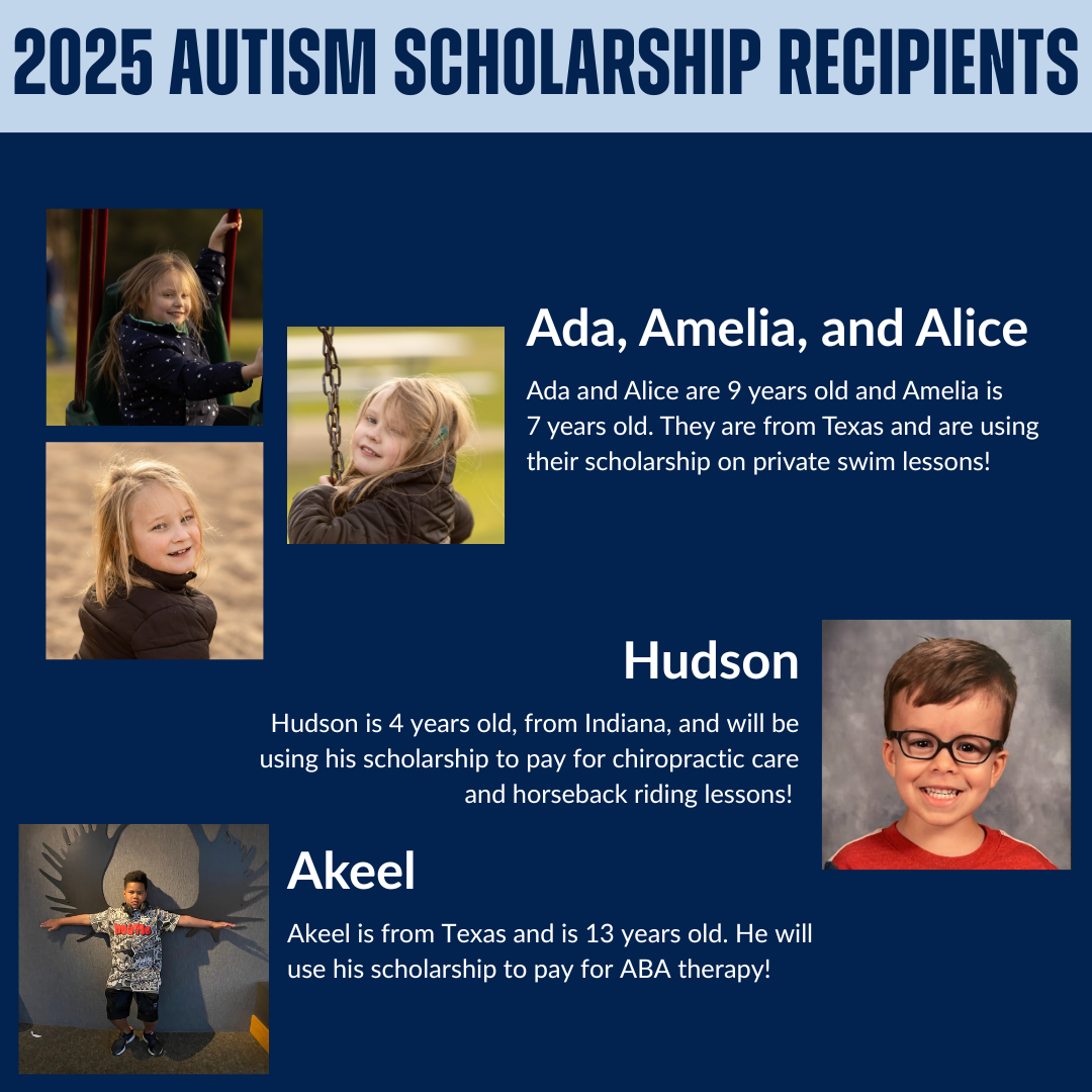 2025 Autism Scholarship Recipients