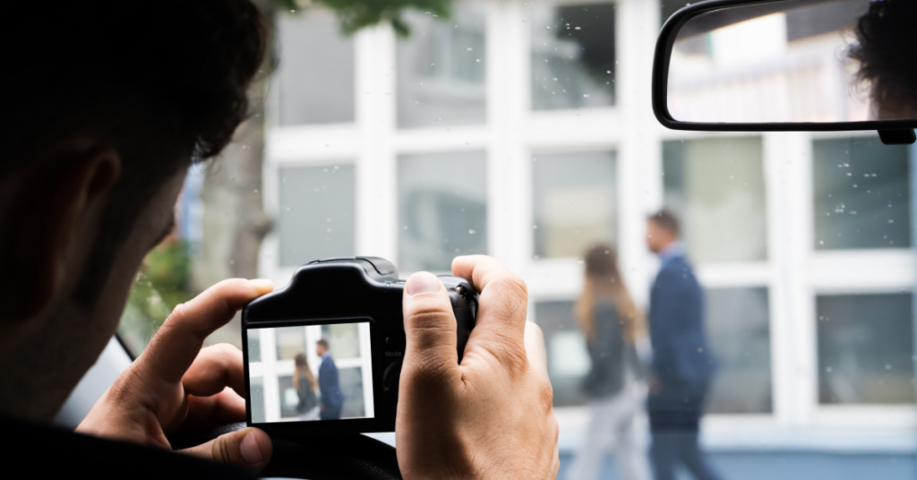 clicking photo of a couple