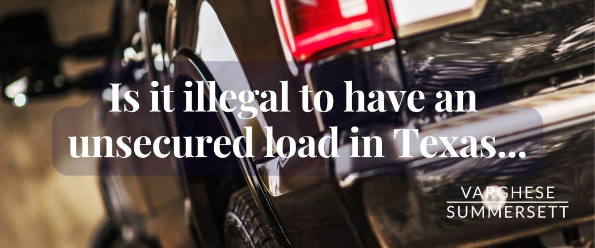 is it illegal to have an unsecured load