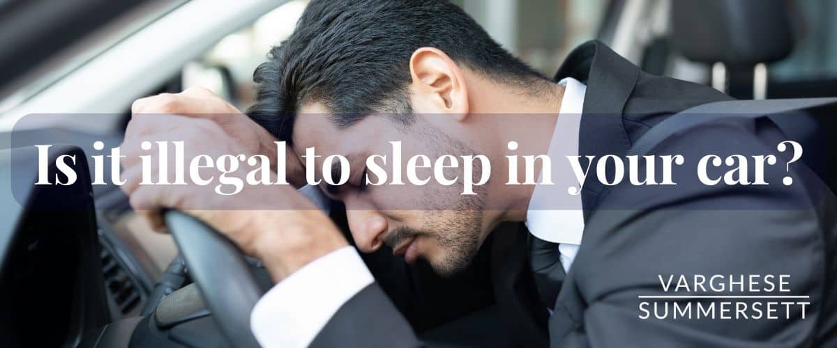 is it illegal to sleep it off in your car