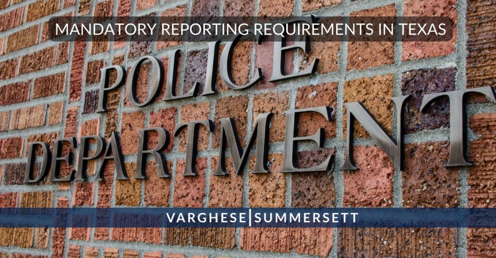 Mandatory Reporting Requirements