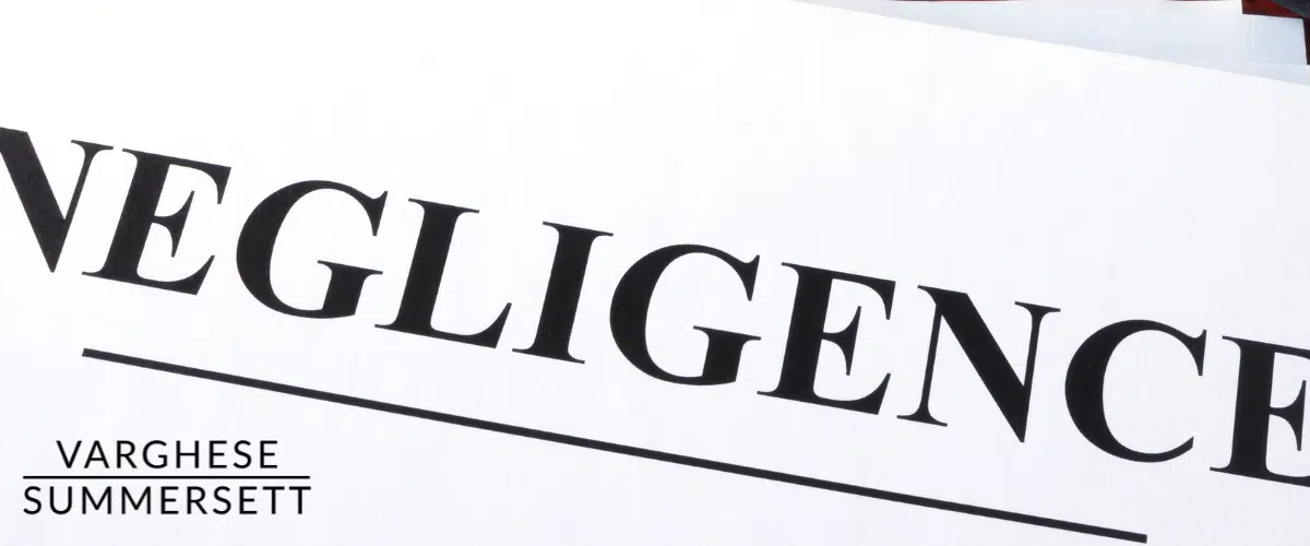 negligence in 