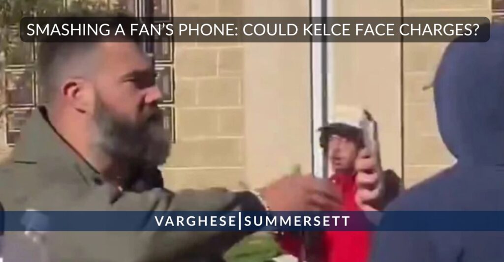 Smashing a Fan's Phone: Could Jason Kelce Face Charges?