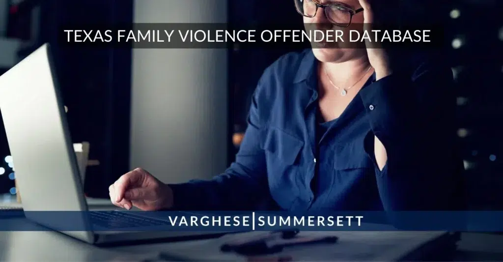 Texas Family Violence Offender Database