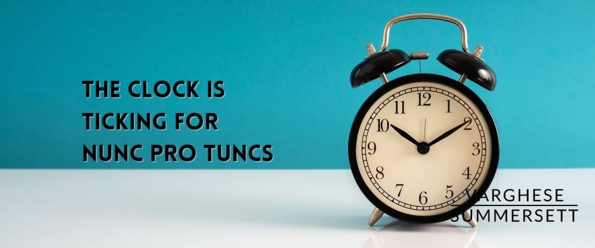 nunc pro tunc time frame