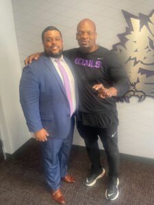 Ty and TCU Assistant Athletic Diretor Kaz Kazadi. jpg