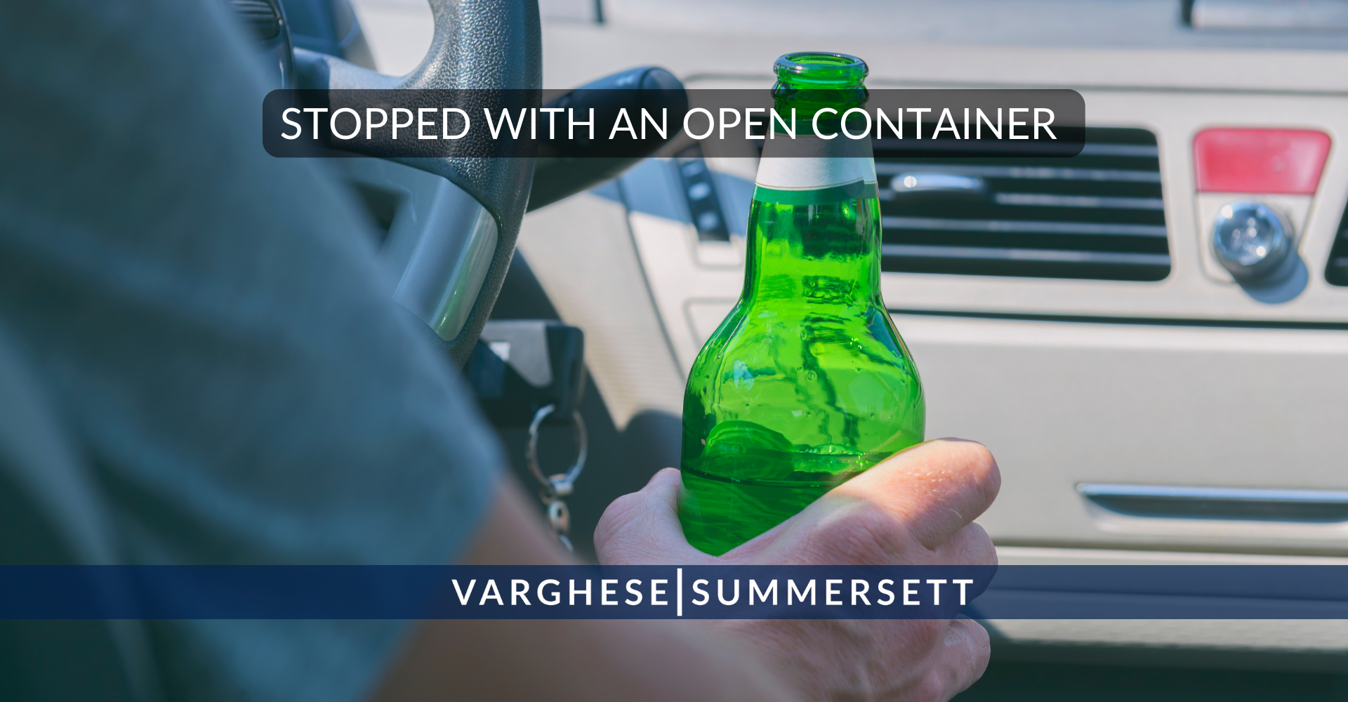 stopped with an open container