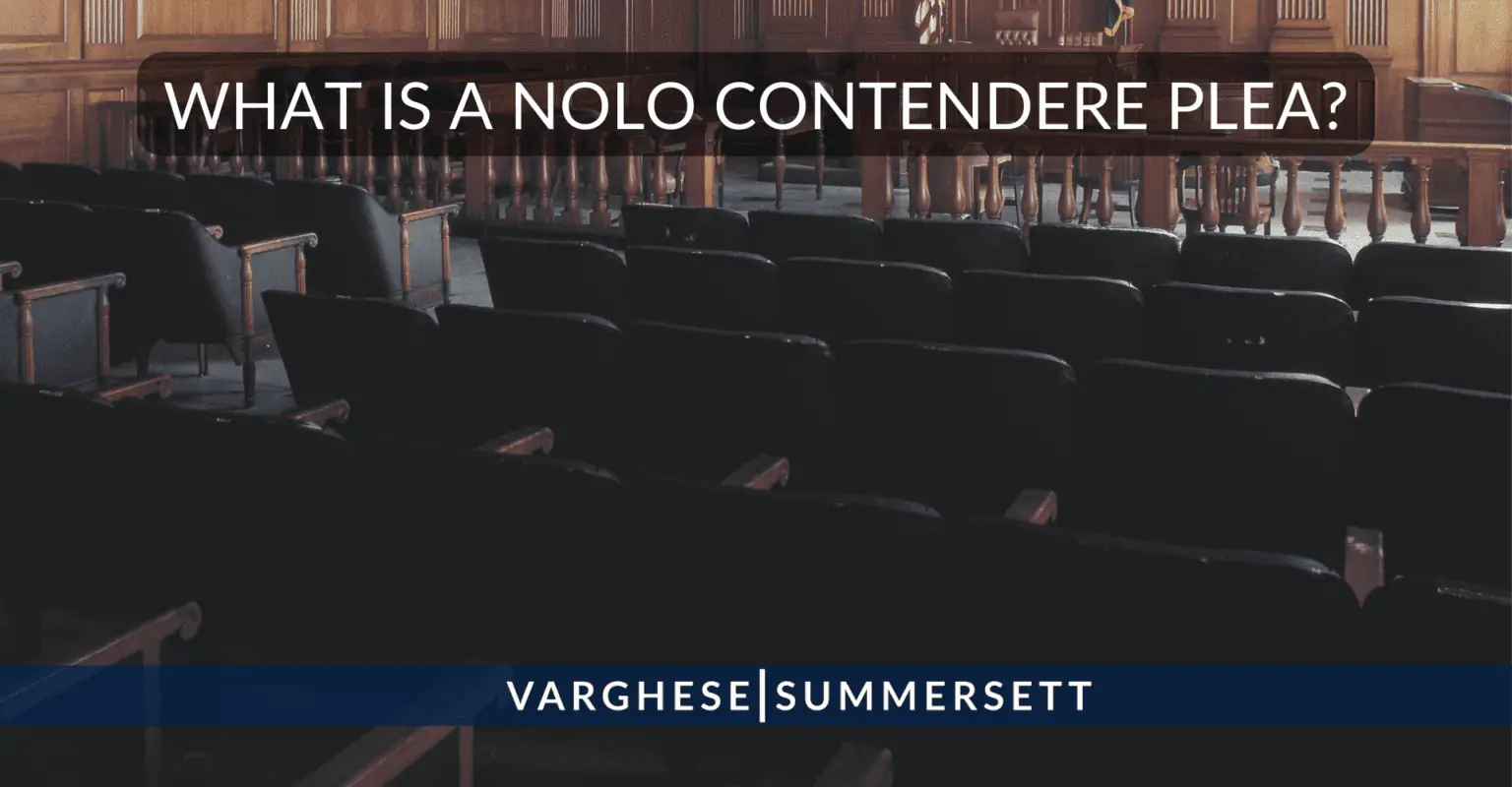 Nolo Contendere Plea