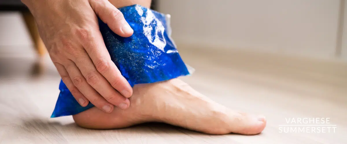 Ankle sprain from car accident