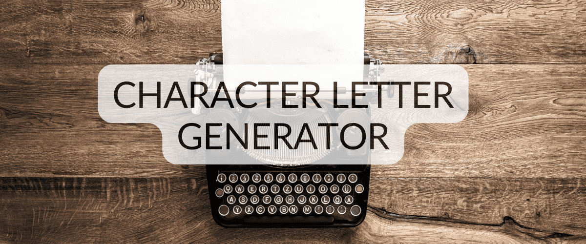 character letter template