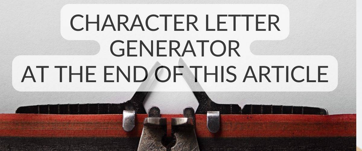 character letter for a judge generator