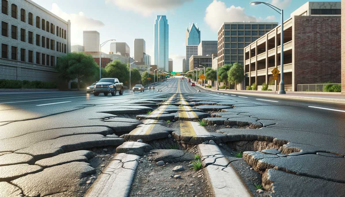 worsening road conditions in Dallas