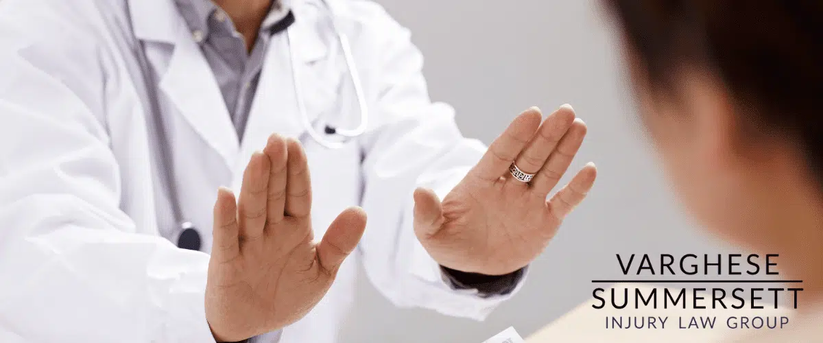 doctor won't treat you after an accident