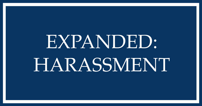 expanded harassment statute