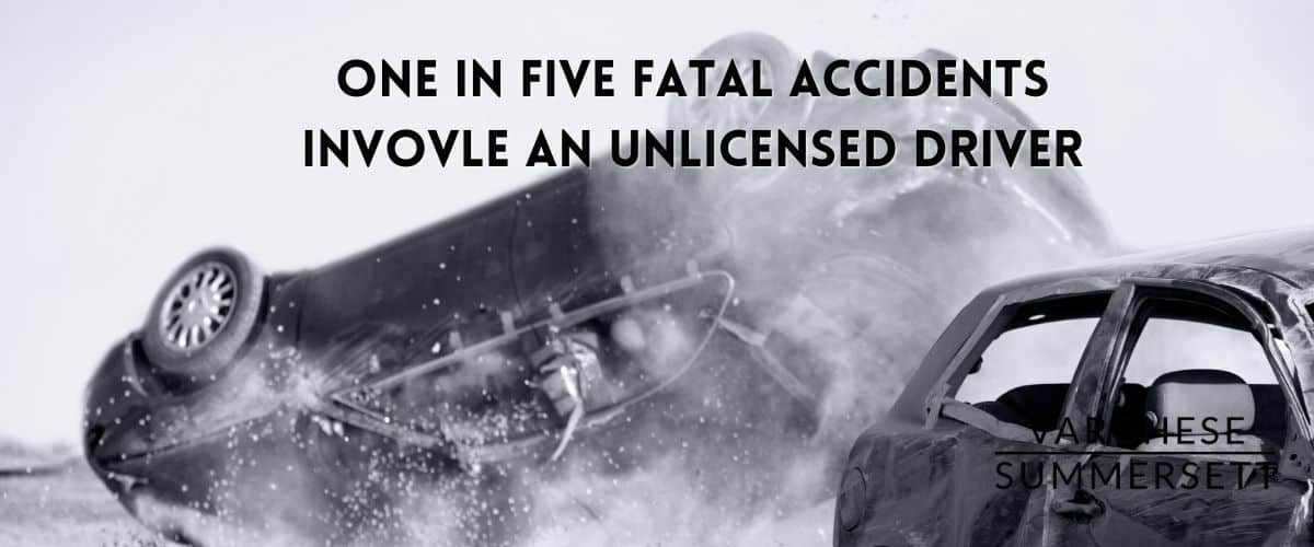 driver without a license caused an accident