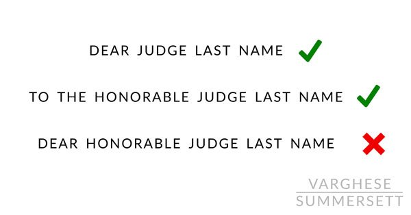 how to address the judge