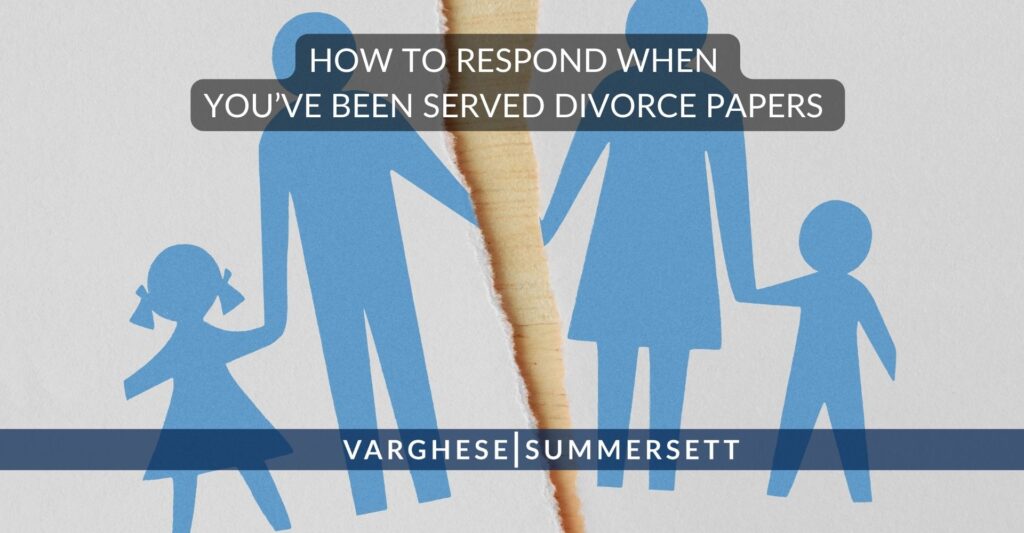 how to respond when youve been served divorce papers