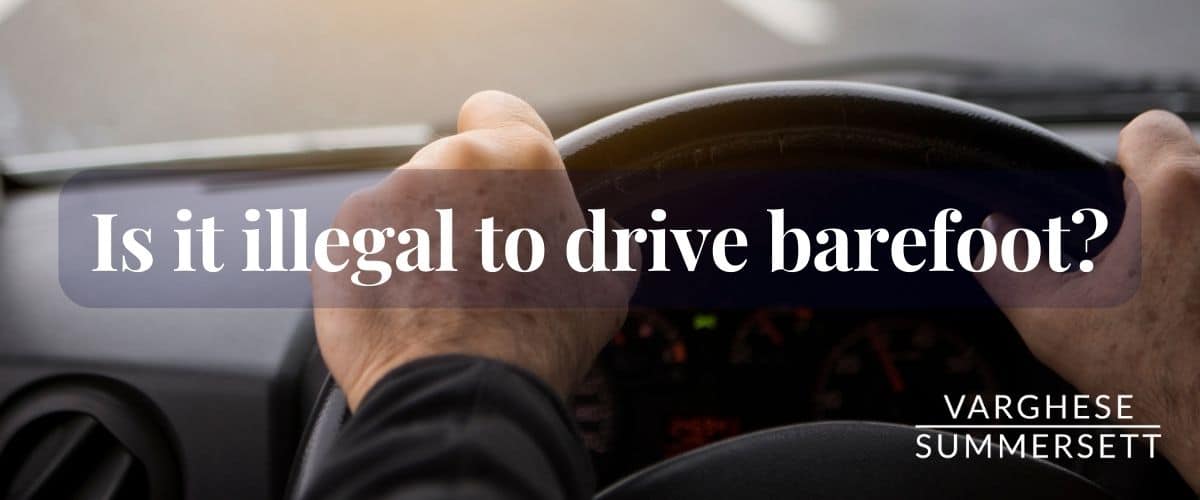 is it illegal to drive barefoot