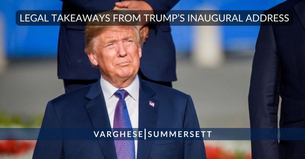 legal takeaways from trump's inaugural address