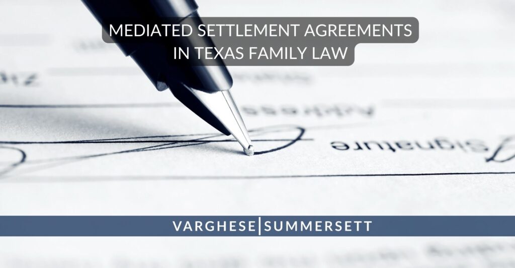 mediation settlement agreements