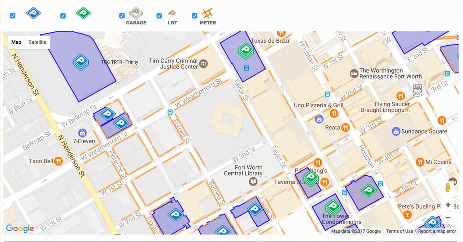 parking for tarrant county courts