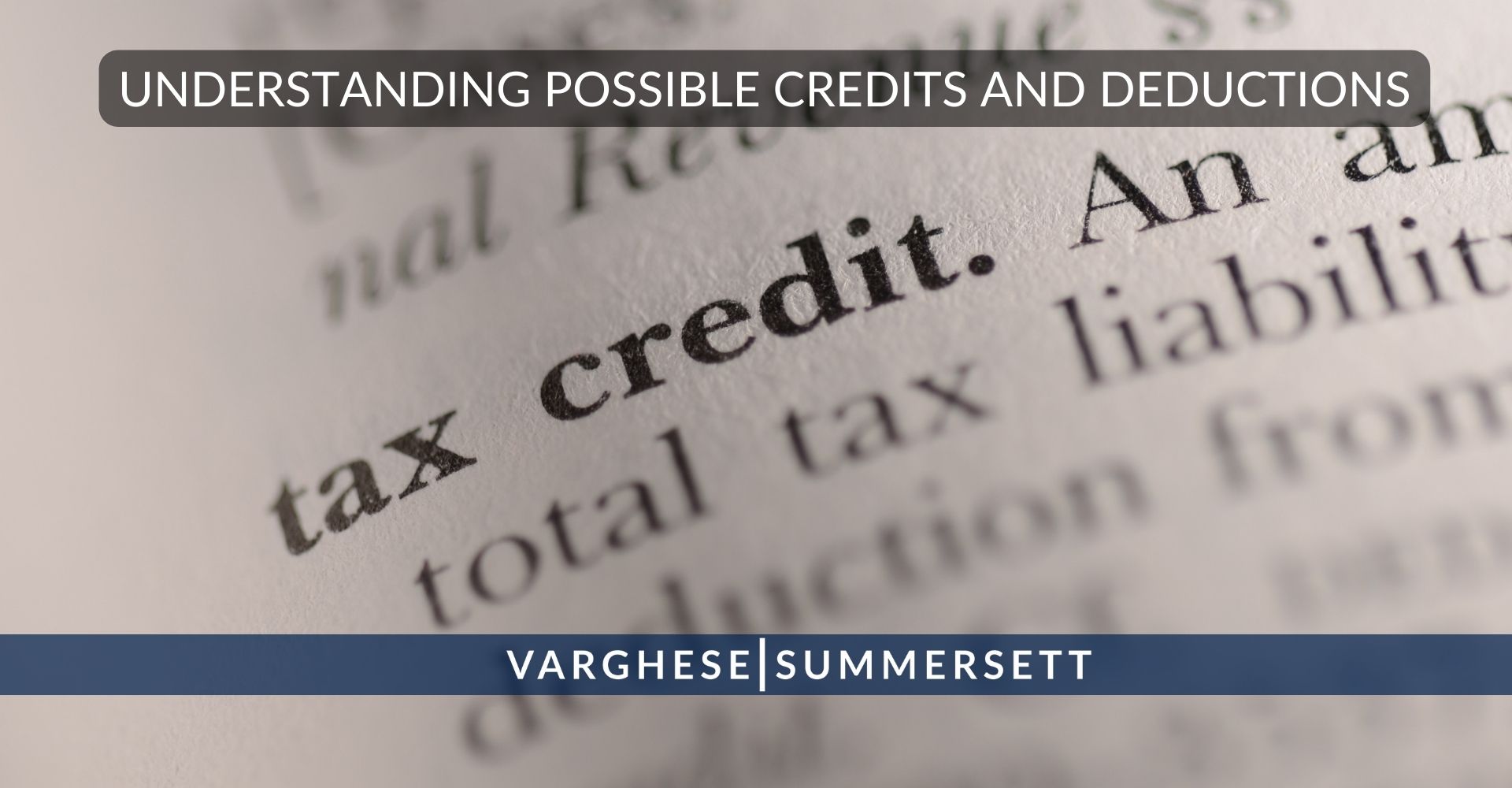 tax credits and deductions
